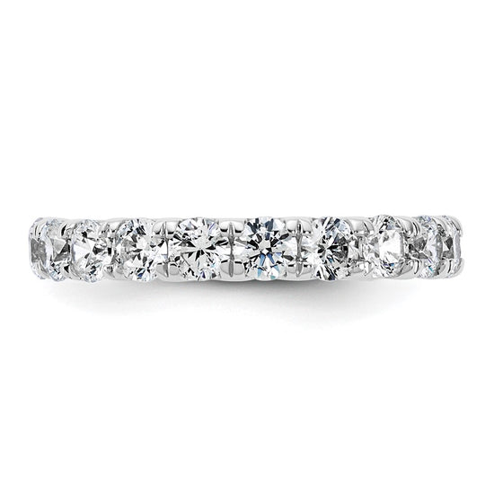 14k White Gold 3 carat Lab Grown Diamond VS/SI+ G+ Complete Size 7 Shared Prong Eternity Band