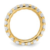 14k 3 carat Lab Grown Diamond VS/SI+ G+ Complete Size 6 Shared Prong Eternity Band