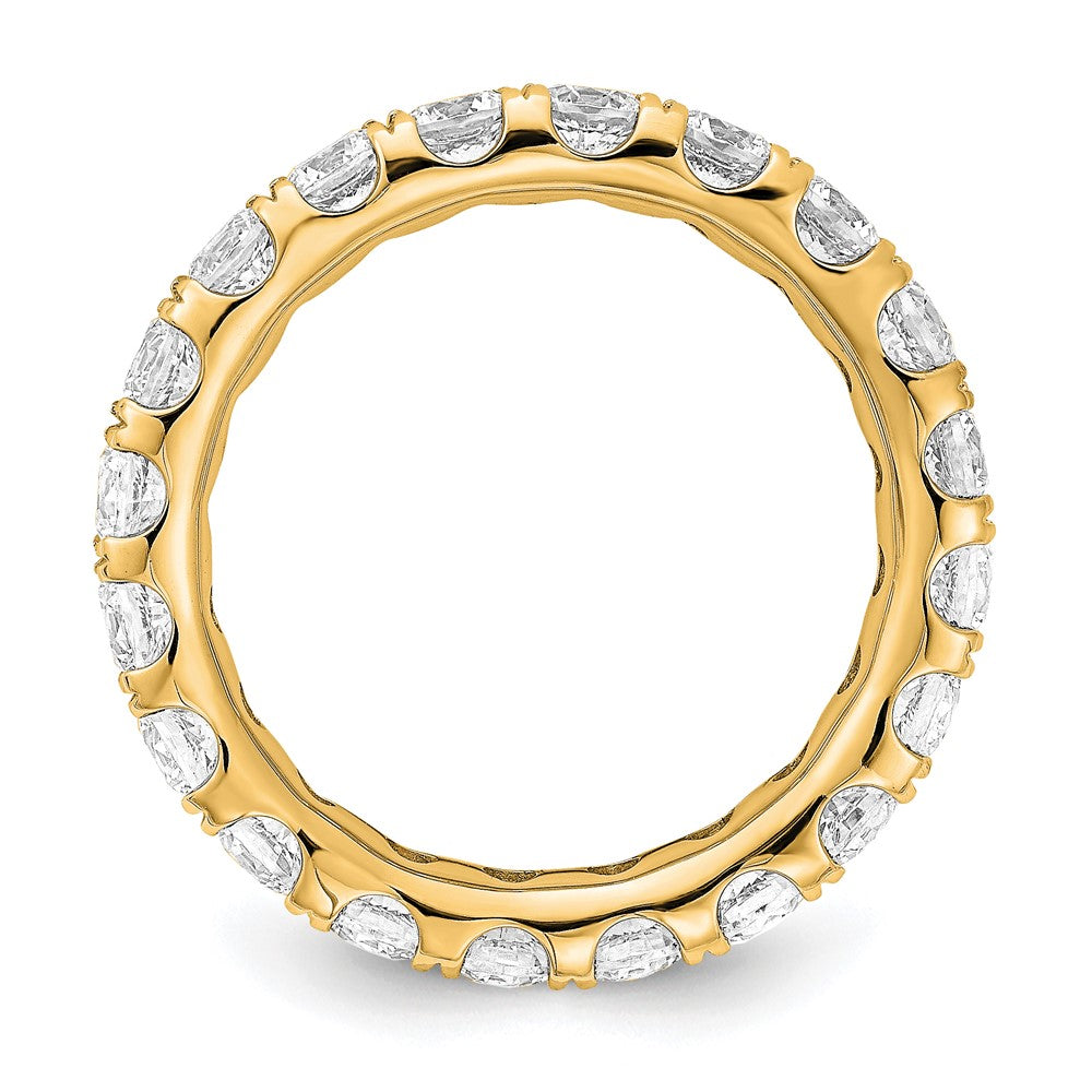 14k 3 carat Lab Grown Diamond VS/SI+ G+ Complete Size 6 Shared Prong Eternity Band