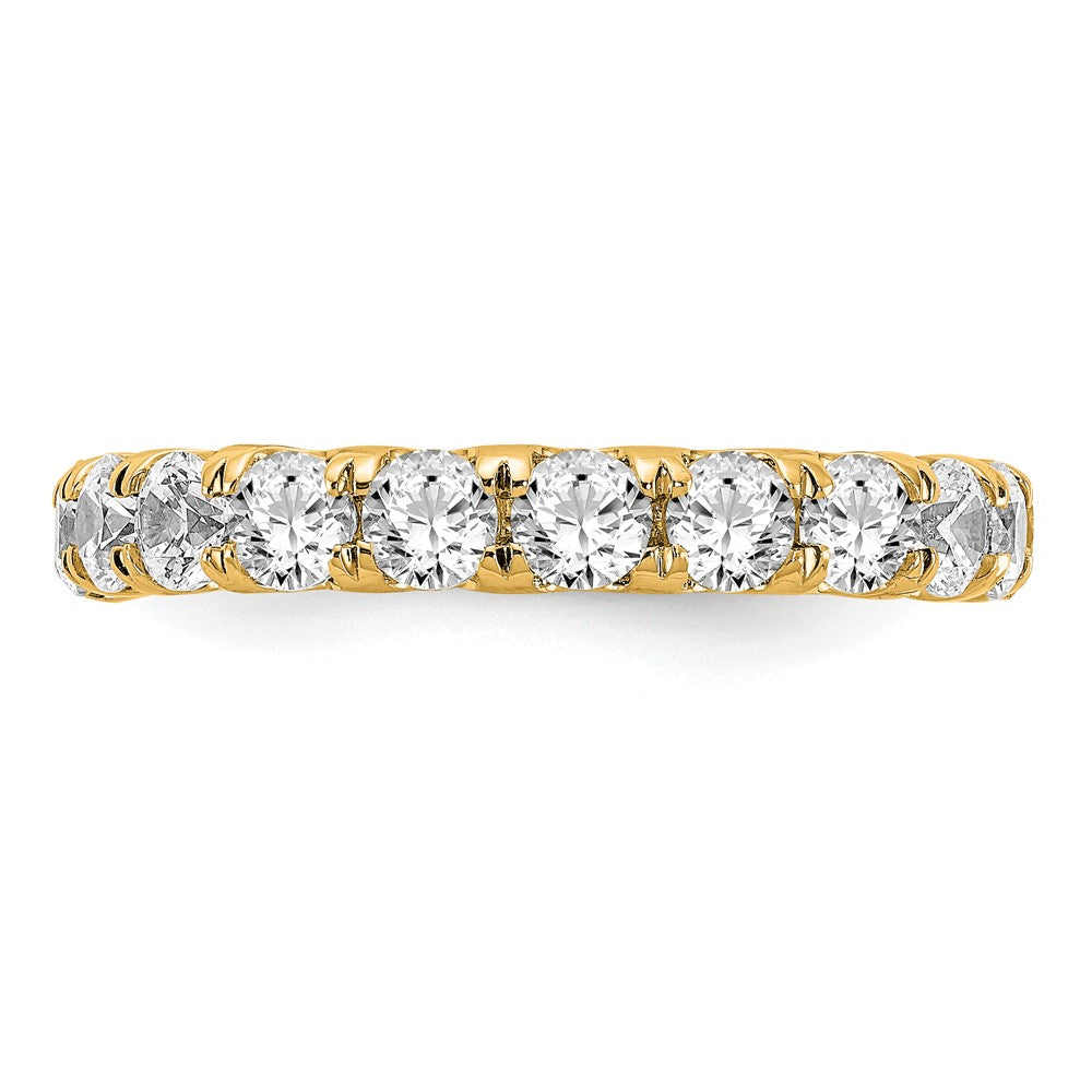 14k 3 carat Lab Grown Diamond VS/SI+ G+ Complete Size 6 Shared Prong Eternity Band