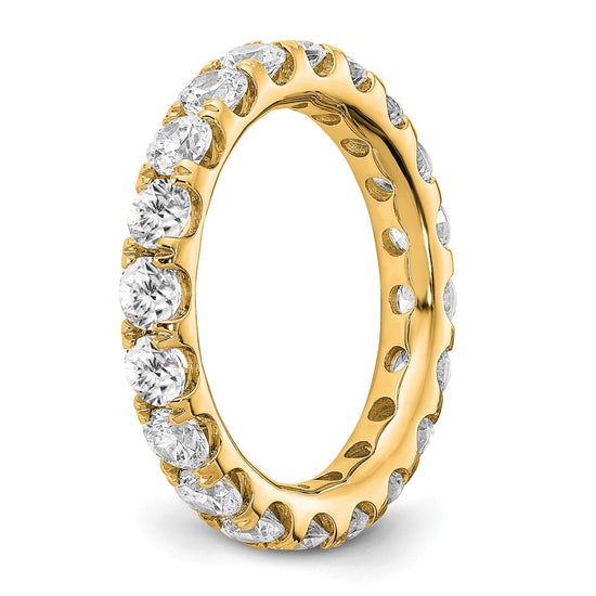 14k 3 carat Lab Grown Diamond VS/SI+ G+ Complete Size 6 Shared Prong Eternity Band