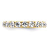 14k Polished Size 8.5 U-Shared Prong 3 carat Diamond Complete Eternity Band