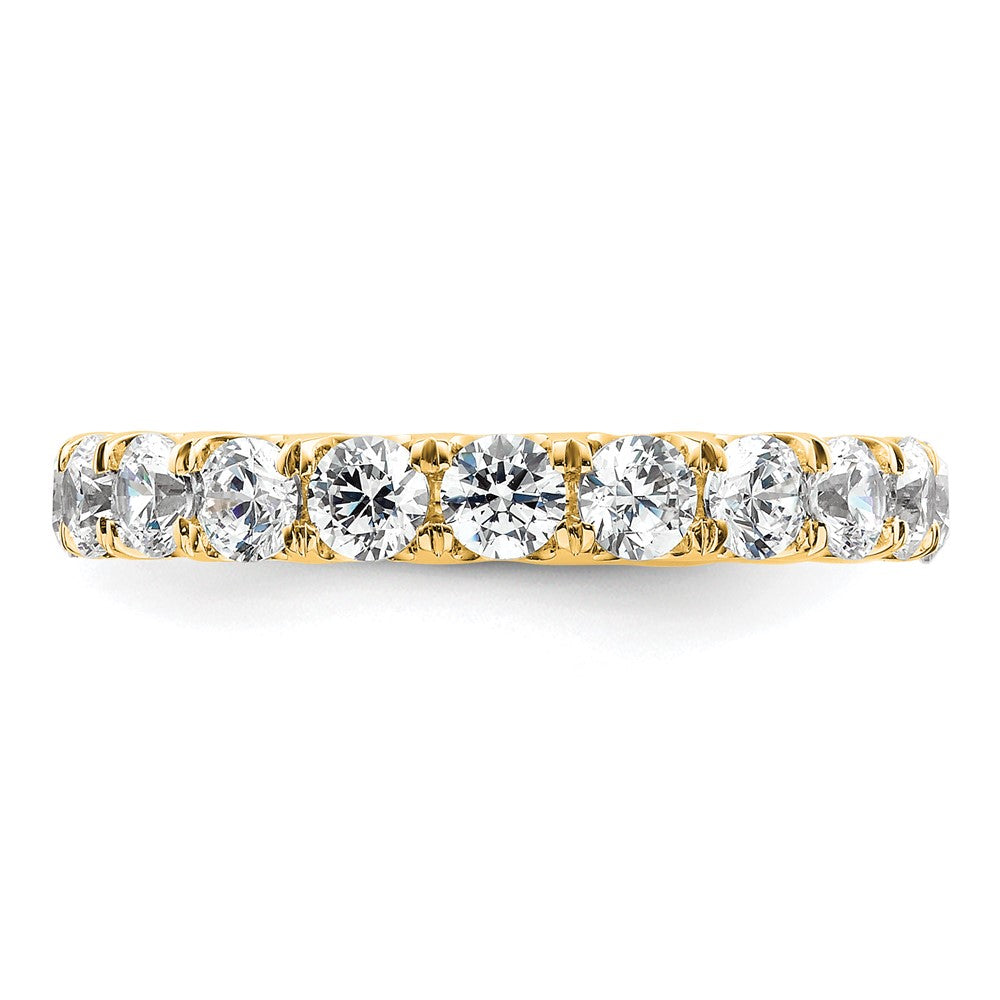 14k Polished Size 8.5 U-Shared Prong 3 carat Diamond Complete Eternity Band