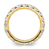14k Polished Size 9 U-Shared Prong 3 carat Diamond Complete Eternity Band
