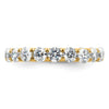 14k Polished Size 9 U-Shared Prong 3 carat Diamond Complete Eternity Band