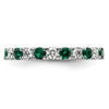 Lab Grown Diamond & Created Emerald Eternity Band