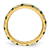 Lab Grown Diamond & Created Emerald Eternity Band