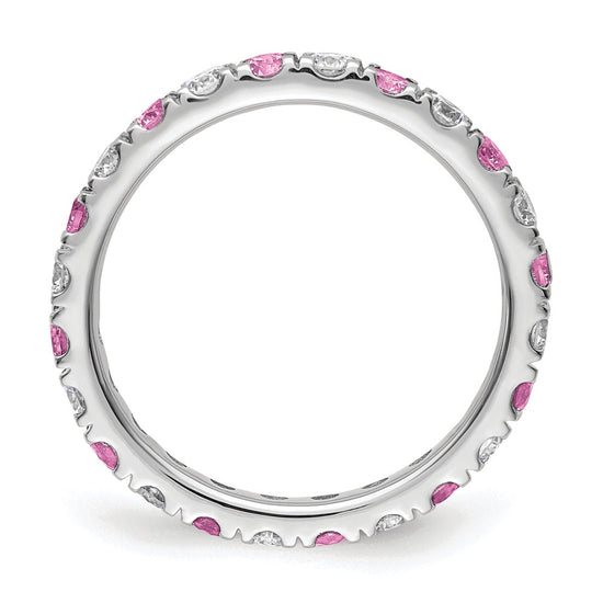 Lab Grown Diamond & Gemstone Eternity Band