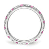 Lab Grown Diamond & Gemstone Eternity Band