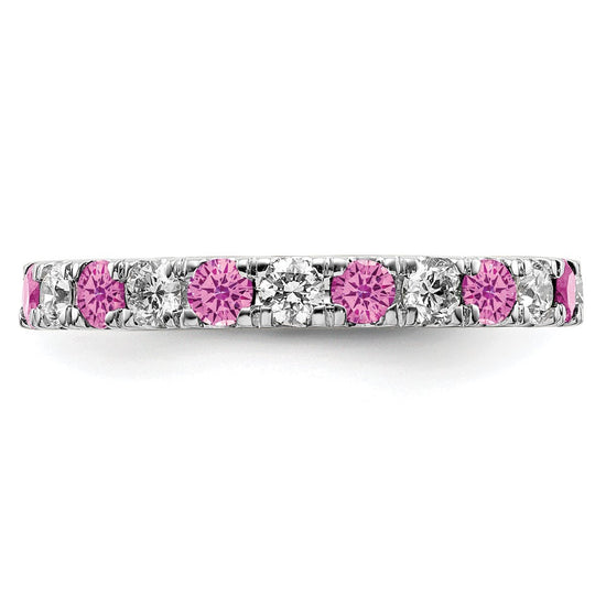 Lab Grown Diamond & Gemstone Eternity Band