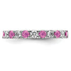 Lab Grown Diamond & Gemstone Eternity Band