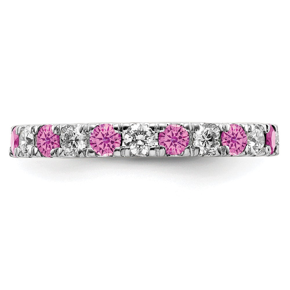 Lab Grown Diamond & Gemstone Eternity Band