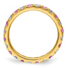 Lab Grown Diamond & Gemstone Eternity Band