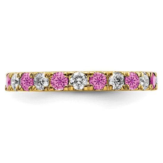 Lab Grown Diamond & Gemstone Eternity Band