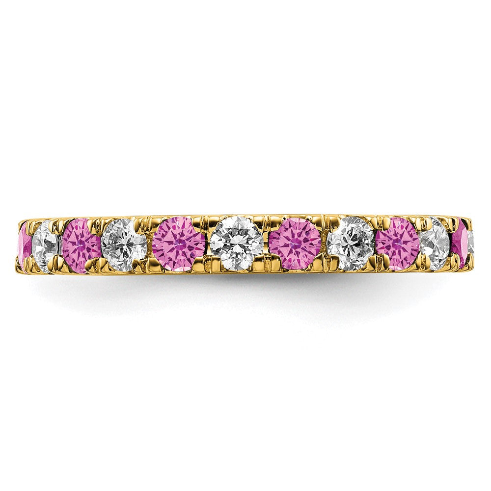 Lab Grown Diamond & Gemstone Eternity Band