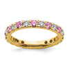 Lab Grown Diamond & Gemstone Eternity Band