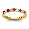 Lab Grown Diamond & Created Ruby Eternity Band