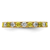 Lab Grown Diamond & Created Blue Sapphire Eternity Band