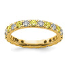 Lab Grown Diamond & Created Blue Sapphire Eternity Band