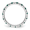 Lab Grown Diamond & Created Alexandrite Eternity Band