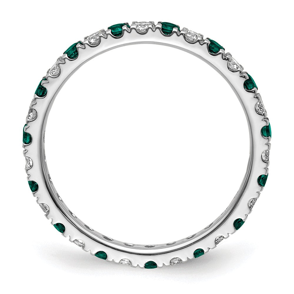 Lab Grown Diamond & Created Alexandrite Eternity Band