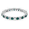 Lab Grown Diamond & Created Alexandrite Eternity Band