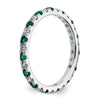 Lab Grown Diamond & Created Alexandrite Eternity Band