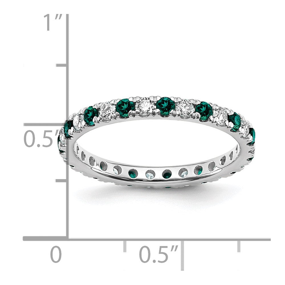 Lab Grown Diamond & Created Alexandrite Eternity Band