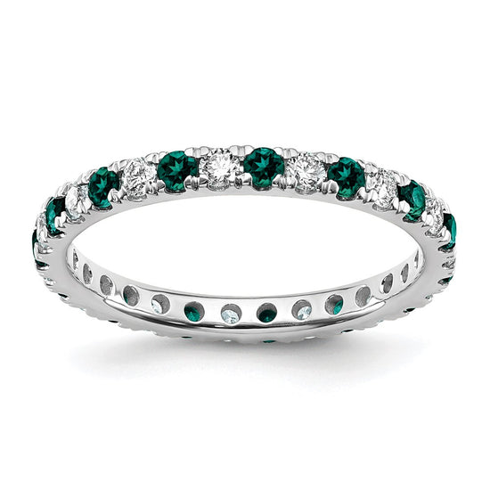 Lab Grown Diamond & Created Alexandrite Eternity Band