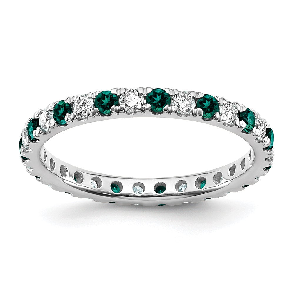 Lab Grown Diamond & Created Alexandrite Eternity Band