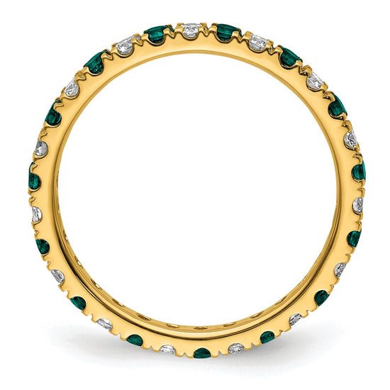 Lab Grown Diamond & Created Alexandrite Eternity Band