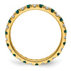 Lab Grown Diamond & Created Alexandrite Eternity Band