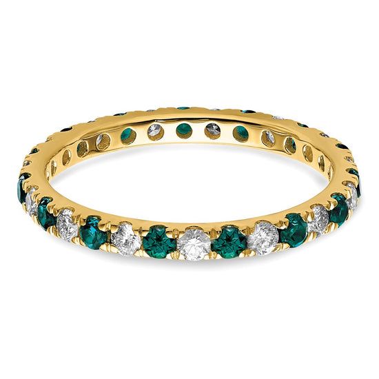 Lab Grown Diamond & Created Alexandrite Eternity Band