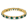 Lab Grown Diamond & Created Alexandrite Eternity Band