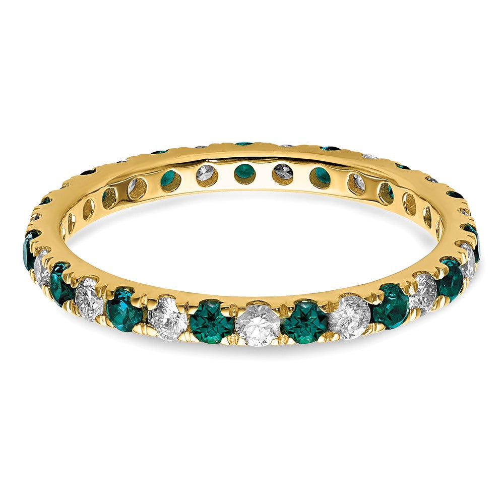Lab Grown Diamond & Created Alexandrite Eternity Band