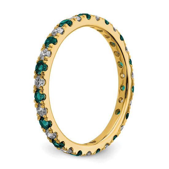 Lab Grown Diamond & Created Alexandrite Eternity Band