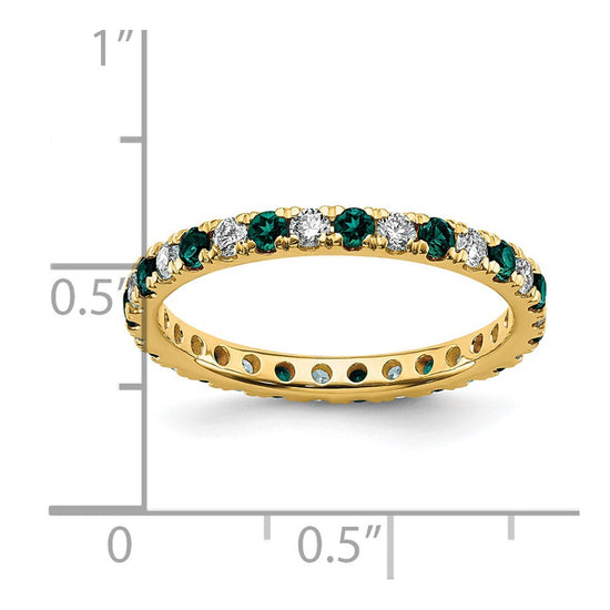 Lab Grown Diamond & Created Alexandrite Eternity Band