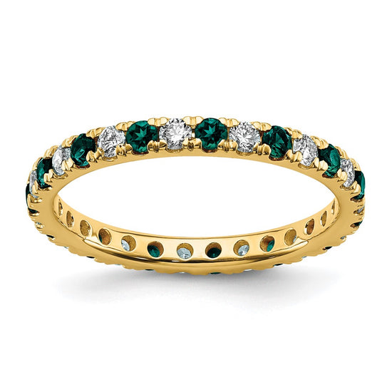 Lab Grown Diamond & Created Alexandrite Eternity Band