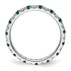 Lab Grown Diamond & Created Emerald Eternity Band