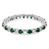 Lab Grown Diamond & Created Emerald Eternity Band