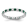 Lab Grown Diamond & Created Emerald Eternity Band