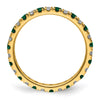 Lab Grown Diamond & Created Emerald Eternity Band