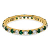 Lab Grown Diamond & Created Emerald Eternity Band
