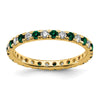 Lab Grown Diamond & Created Emerald Eternity Band