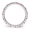 Lab Grown Diamond & Gemstone Eternity Band