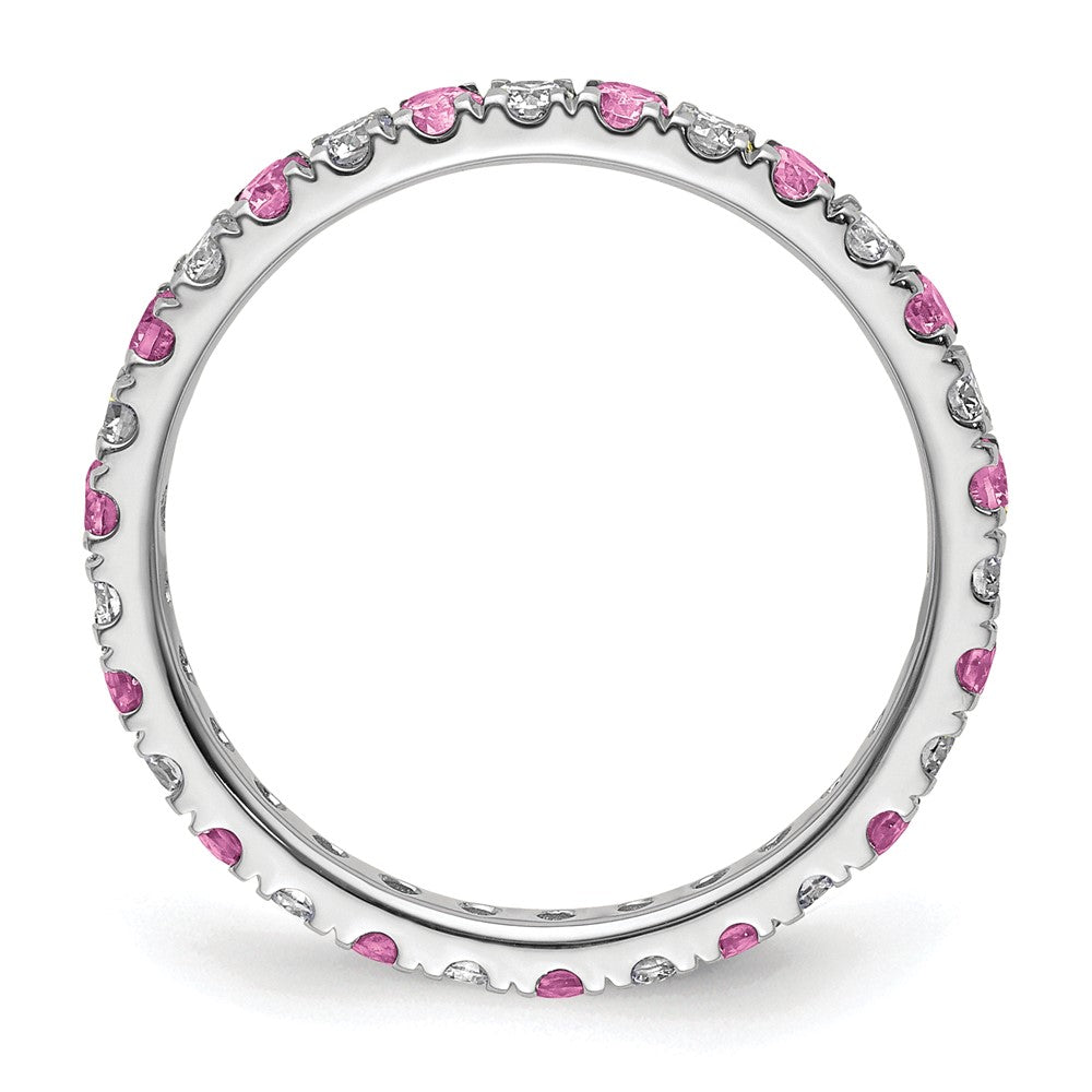 Lab Grown Diamond & Gemstone Eternity Band