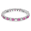 Lab Grown Diamond & Gemstone Eternity Band