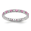 Lab Grown Diamond & Gemstone Eternity Band