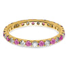 Lab Grown Diamond & Gemstone Eternity Band