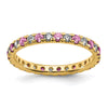 Lab Grown Diamond & Gemstone Eternity Band
